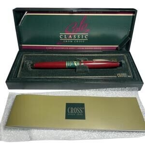 Cross Solo Classic Burgundy Ballpoint Pen With Gold Plated Appointments #802-4